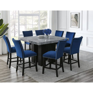 STEVE SILVER FURNITURE Marble Top Dining Set