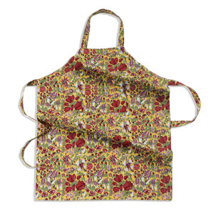 COULEUR NATURE Jardin Floral Cotton Bib Apron