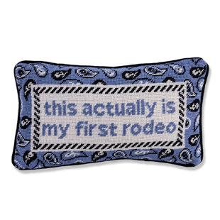FURBISH STUDIO Embroidered Cotton Throw Pillow