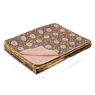 TAJ HOTEL Kantha Handmade Throw Blanket