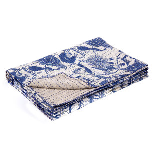 TAJ HOTEL Kantha Handmade Throw Blanket