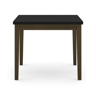 LESRO Lenox Wood Waiting Reception End Table Wood Frame Black Melamine Top
