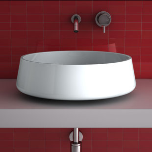 Maestro Bath Exte 16.54'' Metal Circular Vessel Bathroom Sink