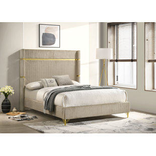 MERCER41 Rohnan Upholstered Wingback Bed