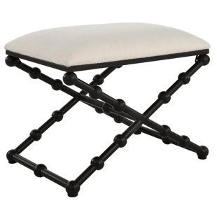 UTTERMOST Iron Polyester Upholstered Bench