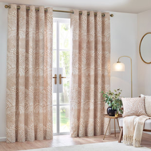 METRO LANE Burla Room Darkening Grommet / Eyelet Curtain Pair (Set of 2)
