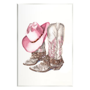 STUPELL INDUSTRIES " Pink Glam Cowgirl Boots " by Paul Mathenia