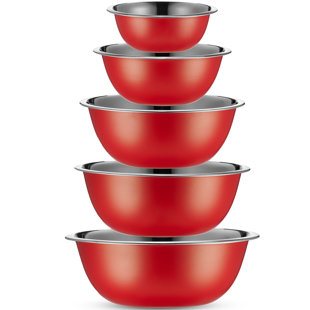 WHYSKO Stainless Steel 5 Piece Mixing Bowl Set (Set of 5)