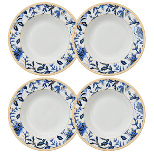 DARBY HOME CO Tracton 8.5'' Porcelain China Dinner Plate , Set of 4 (Set of 4)