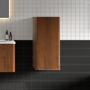 EBERN DESIGNS Hannemarie 14.2"W x 11.4"D x 29.5"H Wall Linen Cabinet