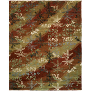 MERIDIAN RUGMAKERS Dhuri Wool Floral Rug