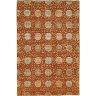 MERIDIAN RUGMAKERS Faridkot Hand Knotted Floral Rug