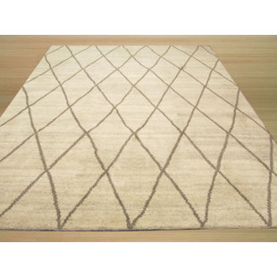 MERIDIAN RUGMAKERS Hand Knotted Wool Geometric Rug
