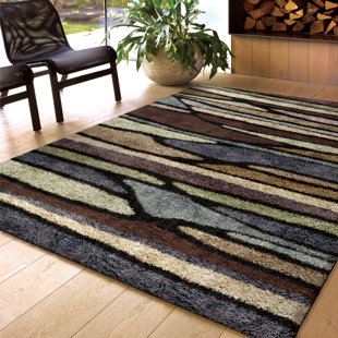 THREADBIND Performance Blue/Purple/Brown Rug