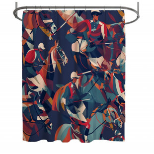 VISIONBEDDING Polo Shower Curtain - Horse Bathroom Decor