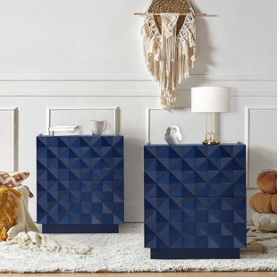 KARAT HOME INC Adrian Manufactured Wood Bedside Table (Set of 2)