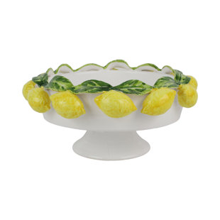 VIETRI Limoni Figural Footed Fruit Bowl