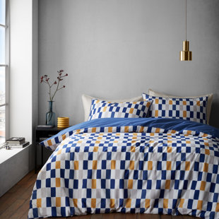 CONTENT BY TERENCE CONRAN Oblong Checkerboard 200 Thread Count Cotton Duvet Cover Set