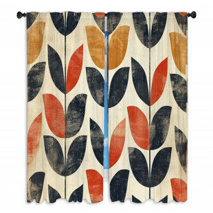 VISIONBEDDING Polyester Semi Sheer Curtain Pair