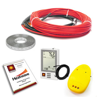 HEATWAVE BY HEATIZON SYSTEMS HeatWave Floor Heating Cable 240V with Ground Fault Programmable Thermostat