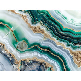 VISIONBEDDING Agate Window Curtains, Mineral Sheer Curtain - 2 Panels (Set of 2)