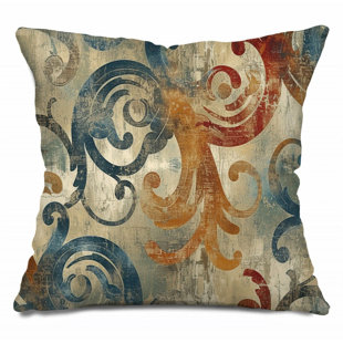 VISIONBEDDING Paisley Throw Pillow, Bohemian Cotton Twill Pillows