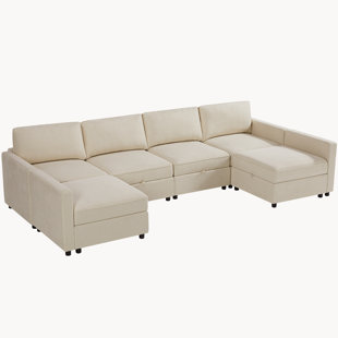 SMUGDESK.COM Tienna 6 - Piece Upholstered Corner Sectional