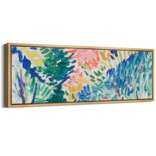 IDEA4WALL Abstract Colorful Strokes " Vibrant Foliage Abstract Colorful Nature Antique Retro Fine Art Bedroom Extra Large Wall Decor " by Vibrant Foliage Abstract Colorful