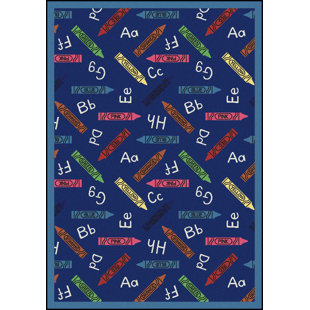 JOY CARPETS Educational Rectangle Abstract Nylon Rug