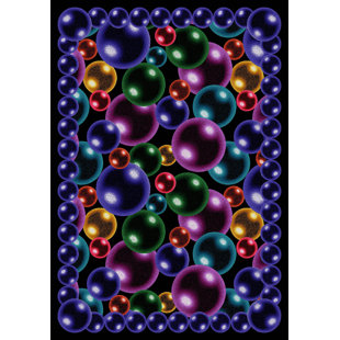 JOY CARPETS Whimsy Performance Blue/Pink/Green Rug