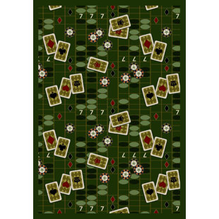 JOY CARPETS Gaming and Entertainment Feeling Lucky Area Rug