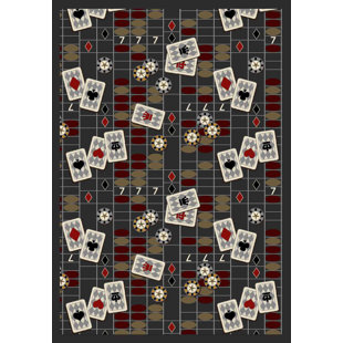 JOY CARPETS Gaming and Entertainment Feeling Lucky Area Rug