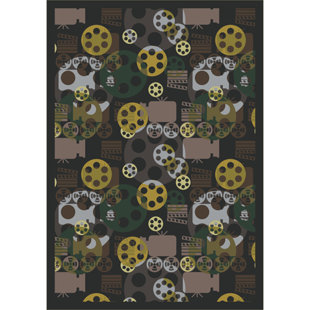 JOY CARPETS Gaming And Entertainment Performance Charcoal Rug