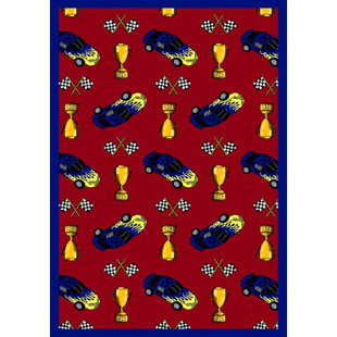 JOY CARPETS Just for Kids Red Area Rug