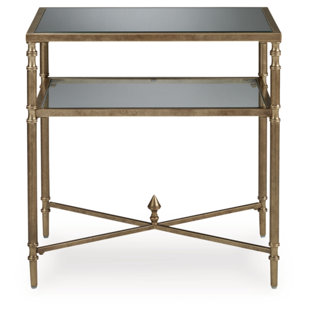 ROSDORF PARK Alsafi Glass Top End Table