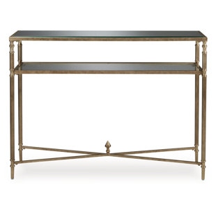 ROSDORF PARK Alsafi 45'' Glass Top Console Table