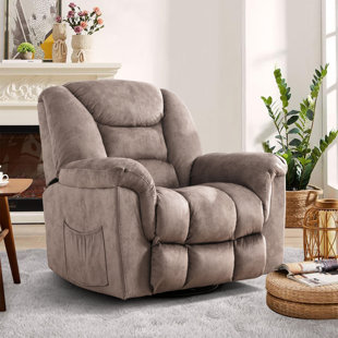 WINSTON PORTER Flournory 41.3'' Wide Classic Super Soft And Oversize Swivel and Rocker Manual Recliner