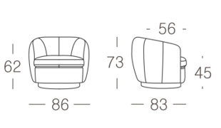 ROOMSENSE Marcy 34'' Wide Swivel Barrel Chair
