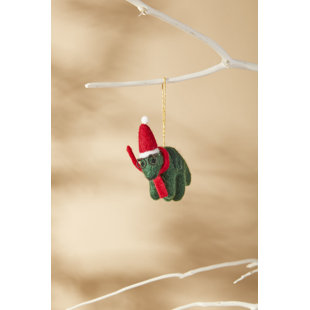 THE HOLIDAY AISLE® Natural Fibers Animals Hanging Figurine Ornament (Set of 4)