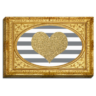 BASHIAN HOME Foiled Heart Framed Graphic Art