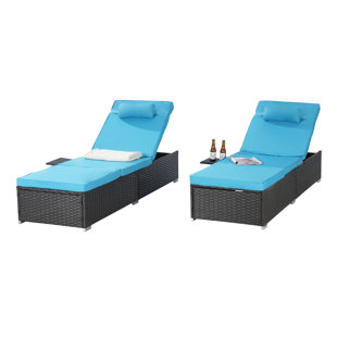 SANSTAR Outdoor Wicker Chaise Lounge Set