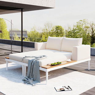 MODERN LUXE FURNITURE 55.02'' Iron Outdoor Patio Daybed