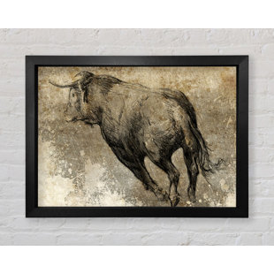 GRACIE OAKS Bull Run - Single Picture Frame Print
