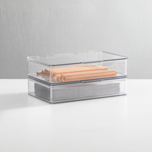 MDESIGN Plastic Stackable Desk Organizer (Set of 4)