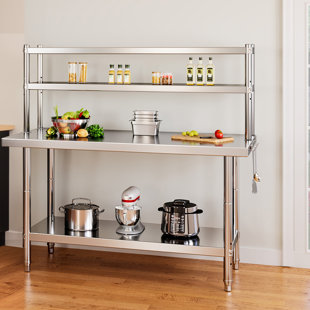 Edrosie Inc Stainless Steel 42'' L x 24.00'' W x 54.50'' H Work Table