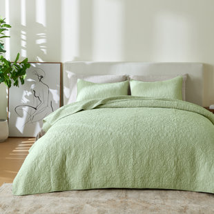 PATINA VIE MAISON 100% Cotton Quilt Set with Boho Stitched Detail