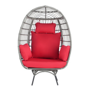 SANSTAR Swivel Wicker Outdoor Lounge Chair
