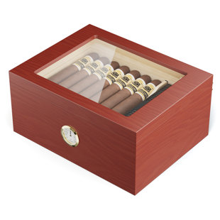 LINKEWODE Mensie Wood Cigar Humidor