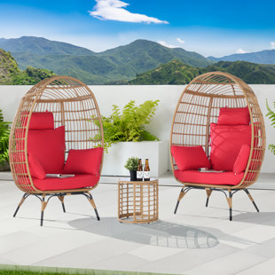 SANSTAR Round 2 - Person 15.8'' L Outdoor Restaurant Bistro Set with Cushions