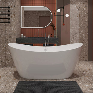 SOTUBX 68" x 30" Deep Soaking Bathtub Acrylic Freestanding A13